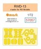 Omask 57057 RWD-13 mask (for RS Models) yellow masking tape 1/72